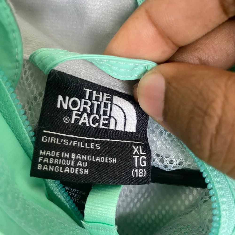 The North Face Girls Resolve Reflective Jacket Surf Green XL 18 CM94BDM-GXL